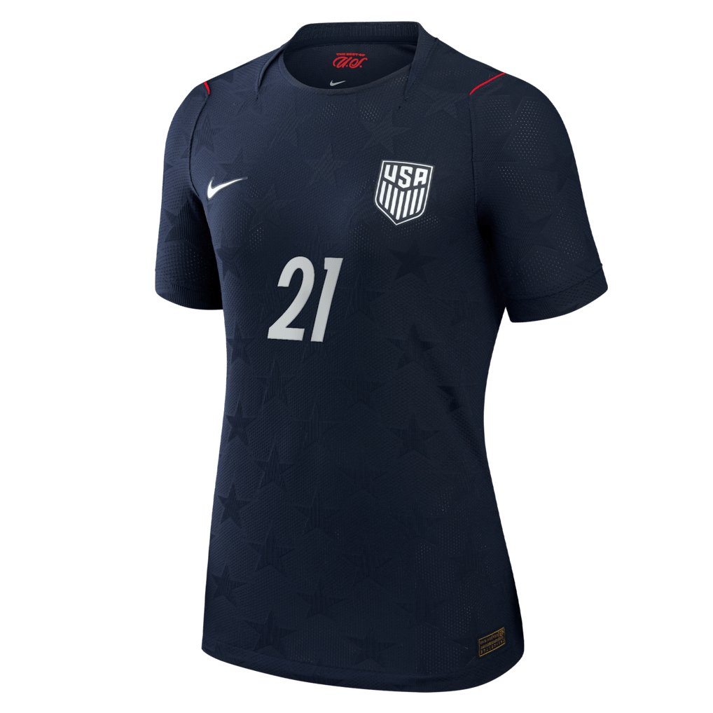 Timothy Weah 21 USMNT Women's 2026 Away Match Jersey - Blue