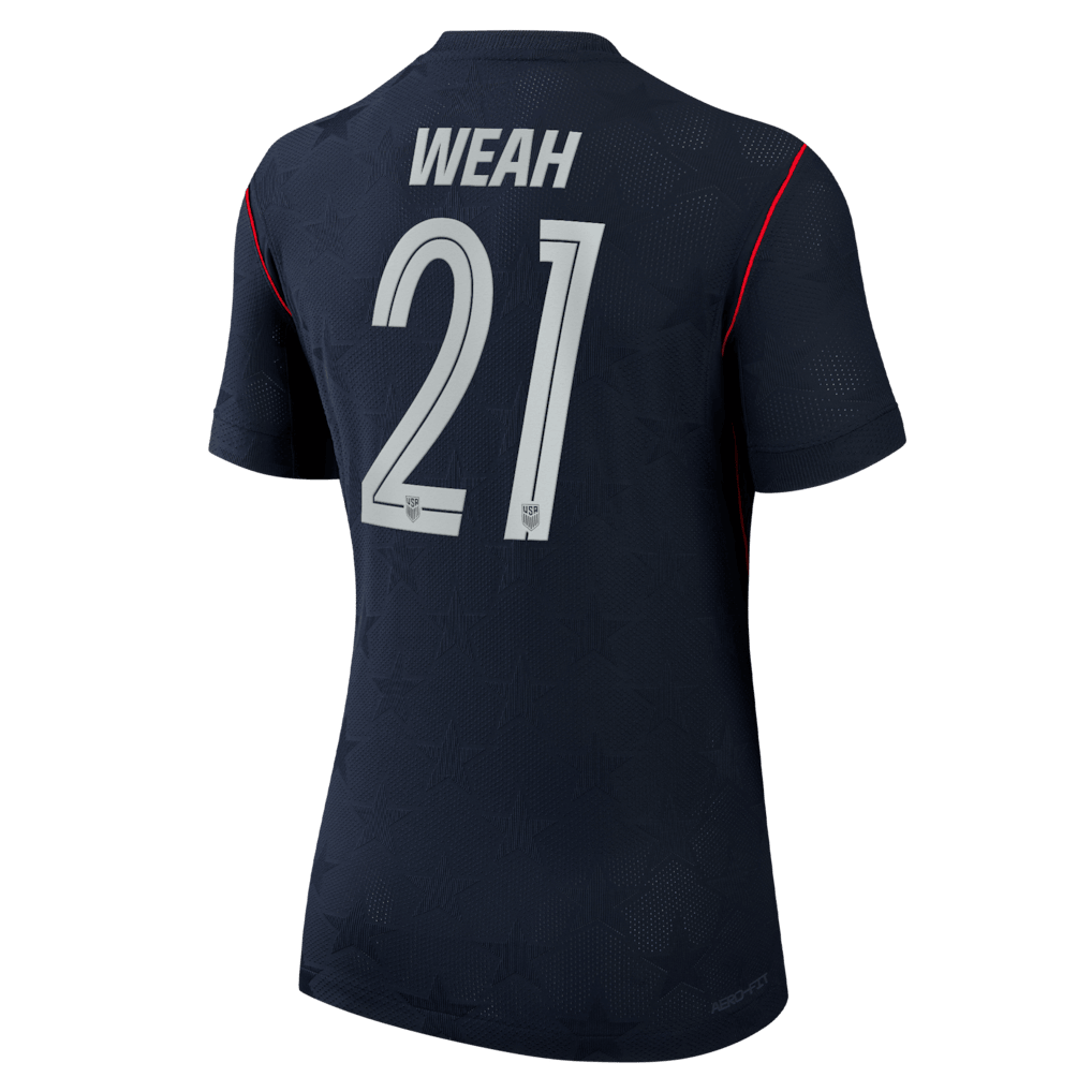 Timothy Weah 21 USMNT Women's 2026 Away Match Jersey - Blue