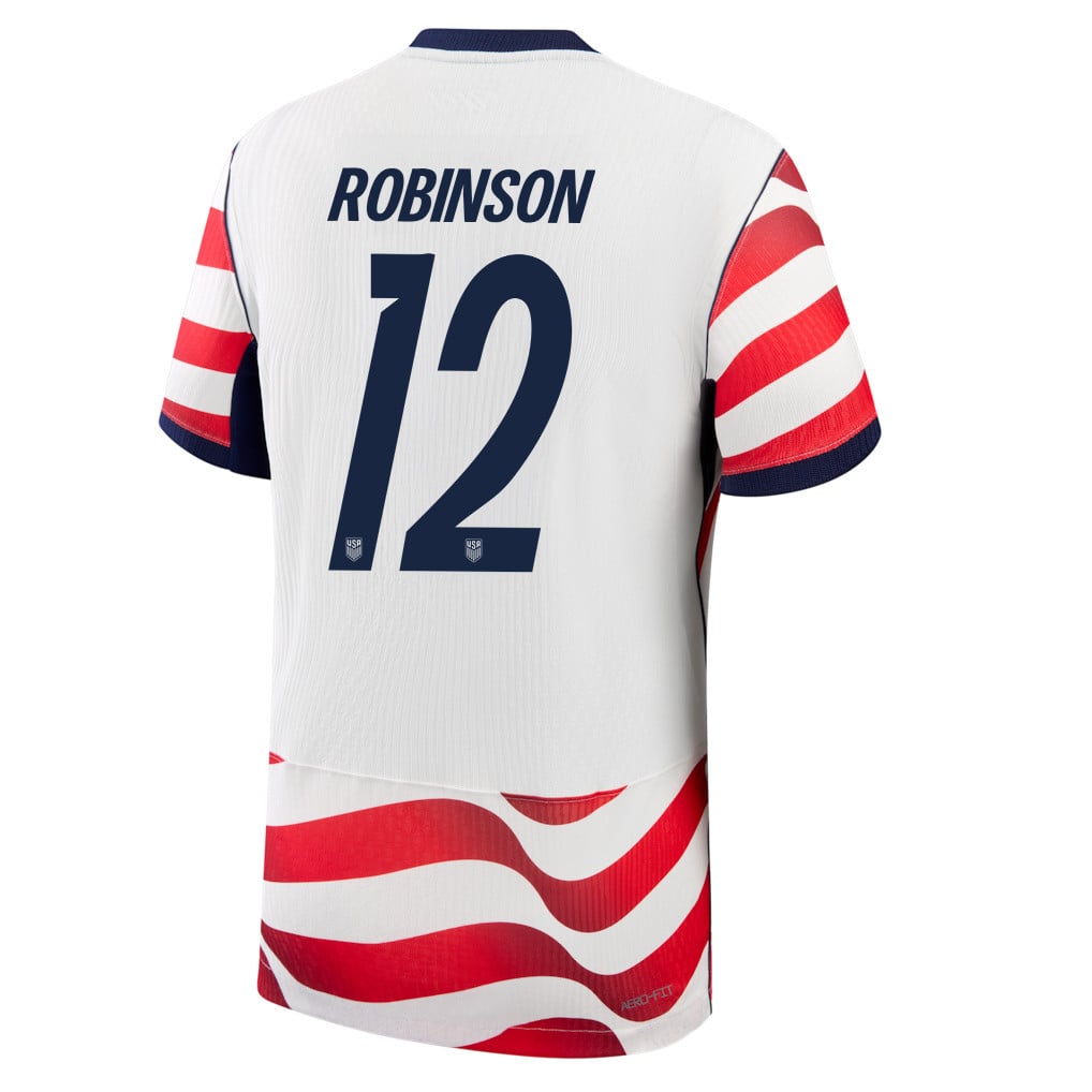 Miles Robinson 12 USMNT 2026 Home Match Jersey - White, Men