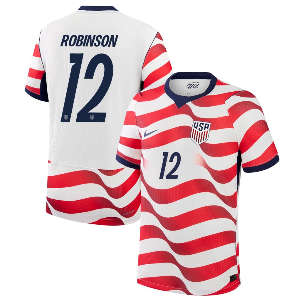 Miles Robinson 12 USMNT 2026 Home Match Jersey - White, Men