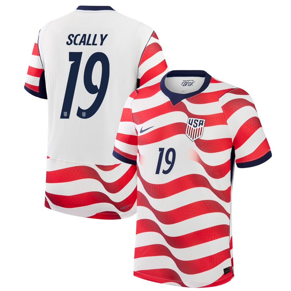 Joe Scally 19 USMNT 2026 Home Match Jersey - White, Men