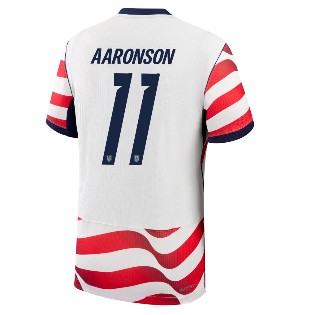 Brenden Aaronson 11 USMNT 2026 Home Match Jersey - White, Men