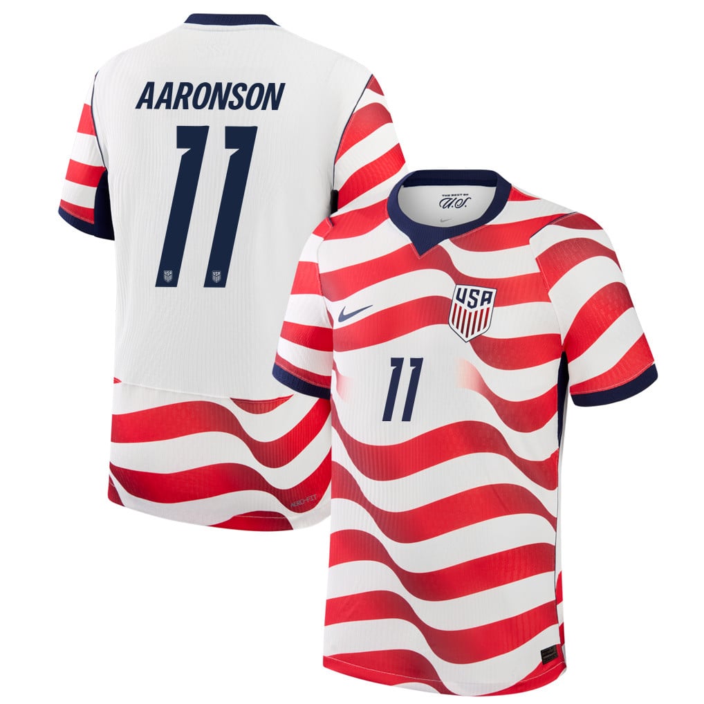 Brenden Aaronson 11 USMNT 2026 Home Match Jersey - White, Men