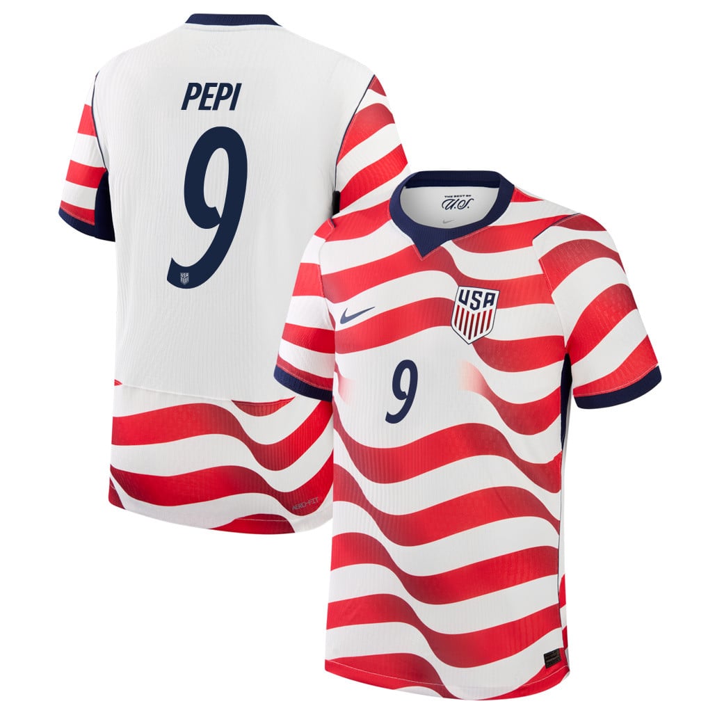 Ricardo Pepi 9 USMNT 2026 Home Match Jersey - White, Men