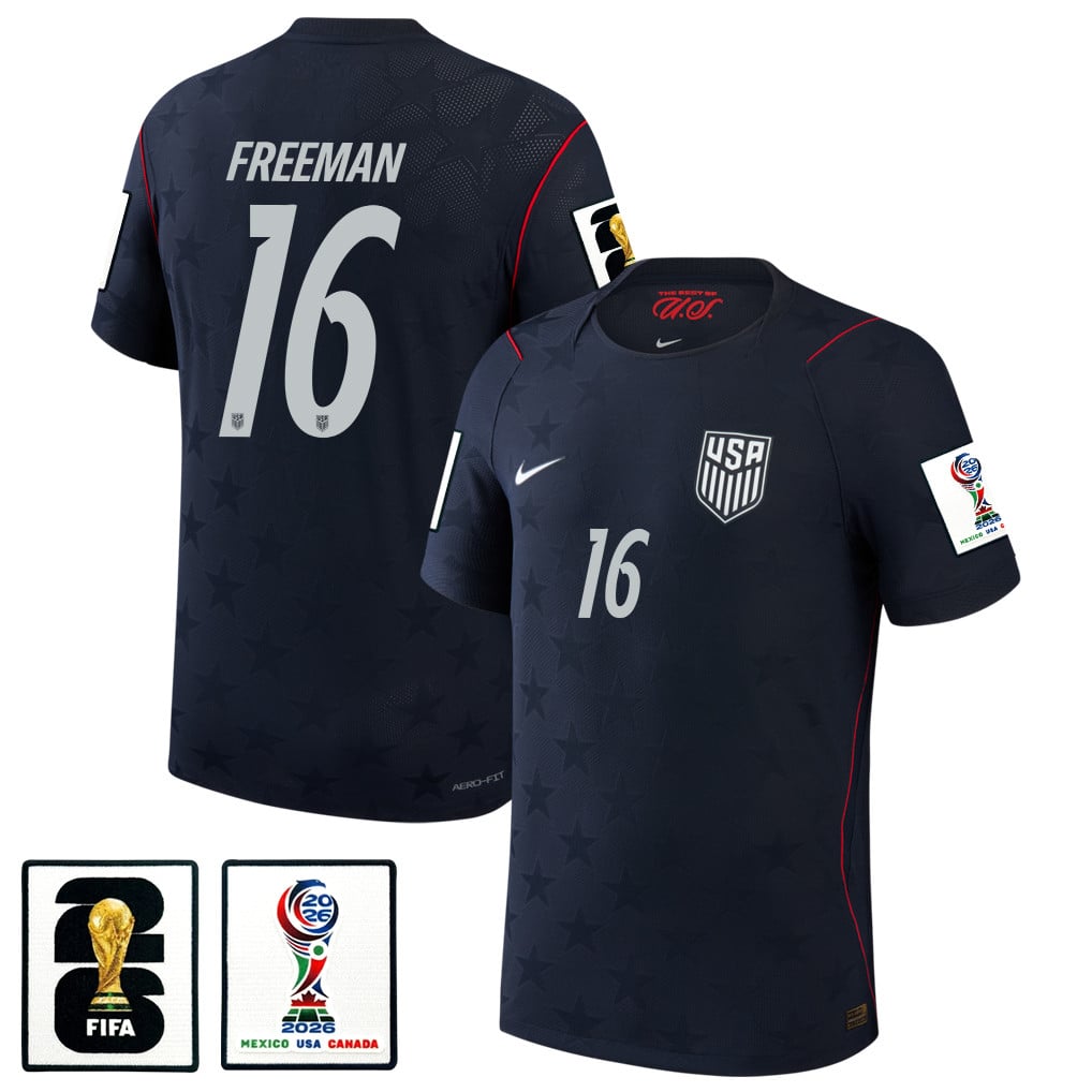 Alex Freeman 16 USMNT 2026 Away Match Jersey - Blue Men