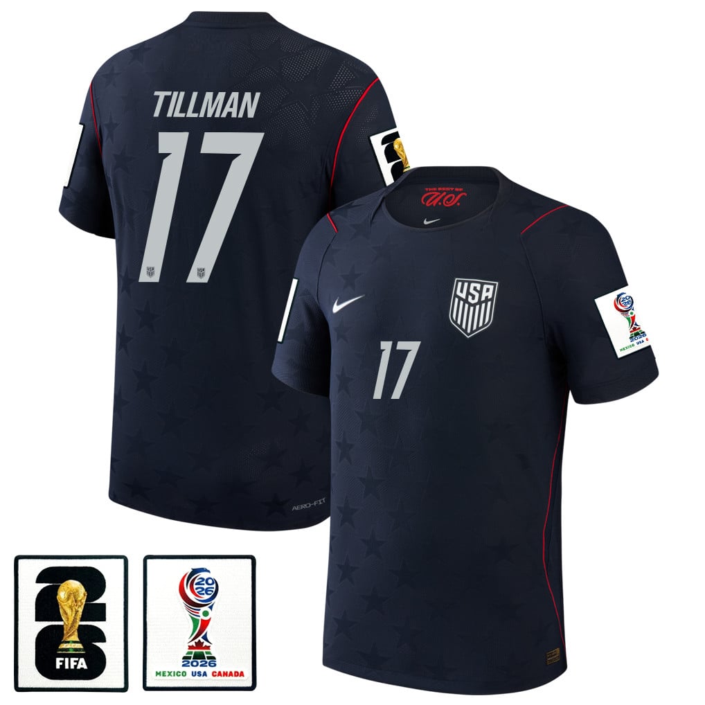 Malik Tillman 17 USMNT 2026 Away Match Jersey - Blue Men