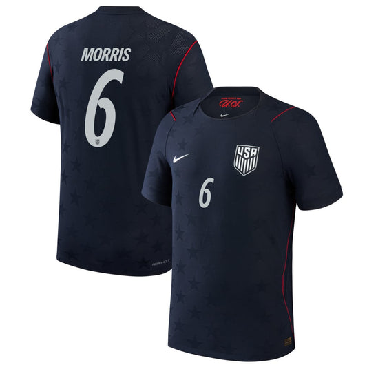 Aidan Morris 6 USMNT 2026 Away Match Jersey - Blue Men