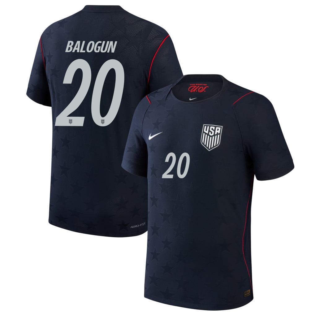 Folarin Balogun 20 USMNT 2026 Away Match Jersey - Blue Men
