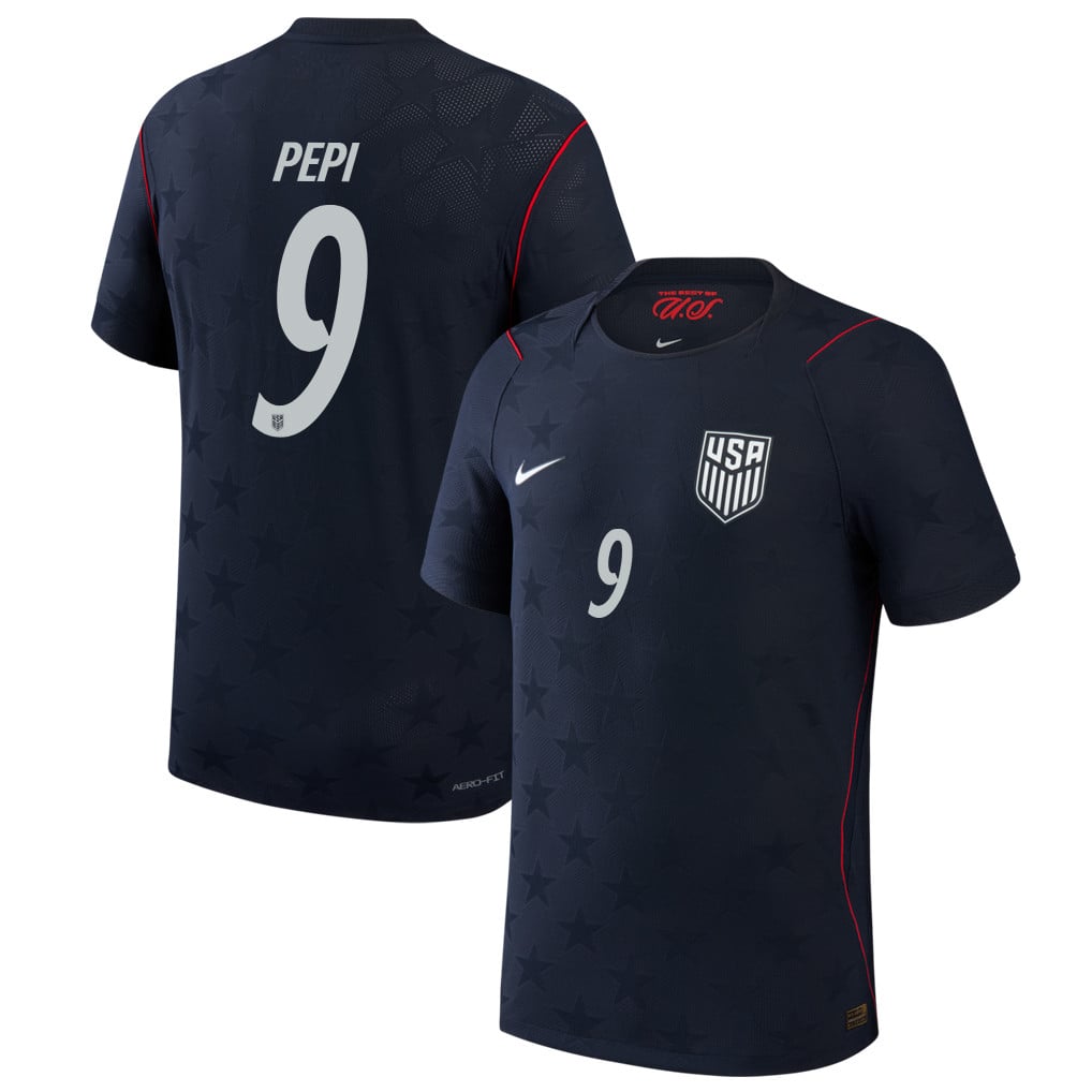Ricardo Pepi 9 USMNT 2026 Away Match Jersey - Blue Men