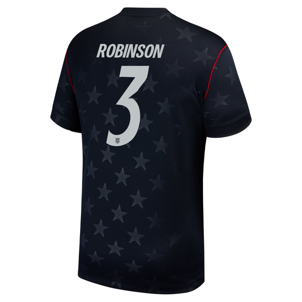Antonee Robinson 3 USMNT 2026 Away Stadium Game Jersey - Blue Men