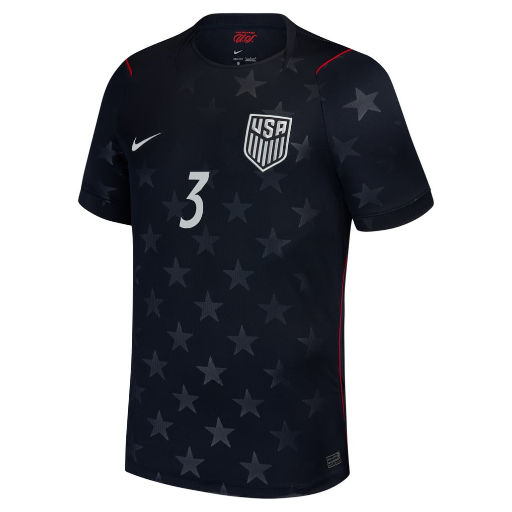Antonee Robinson 3 USMNT 2026 Away Stadium Game Jersey - Blue Men