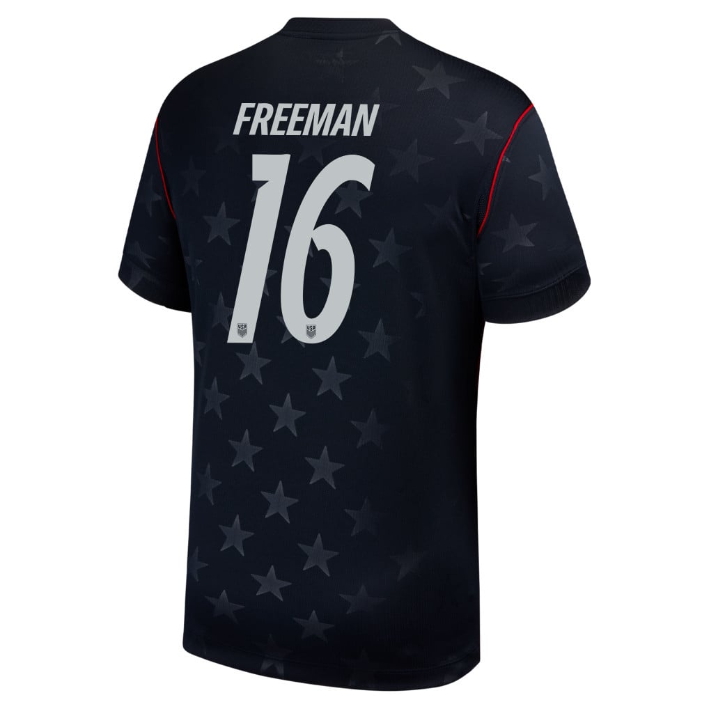 Alex Freeman 16 USMNT 2026 Away Stadium Game Jersey - Blue Men
