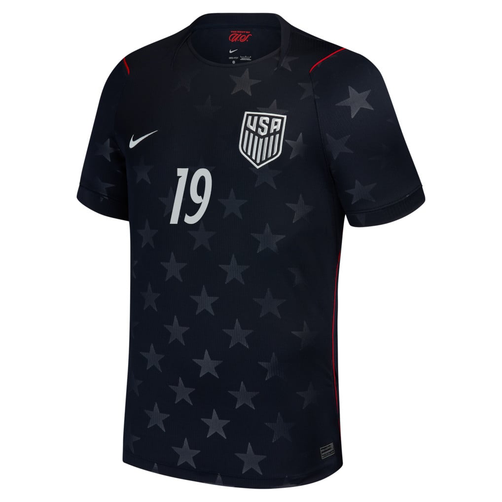 Joe Scally 19 USMNT 2026 Away Stadium Game Jersey - Blue Men