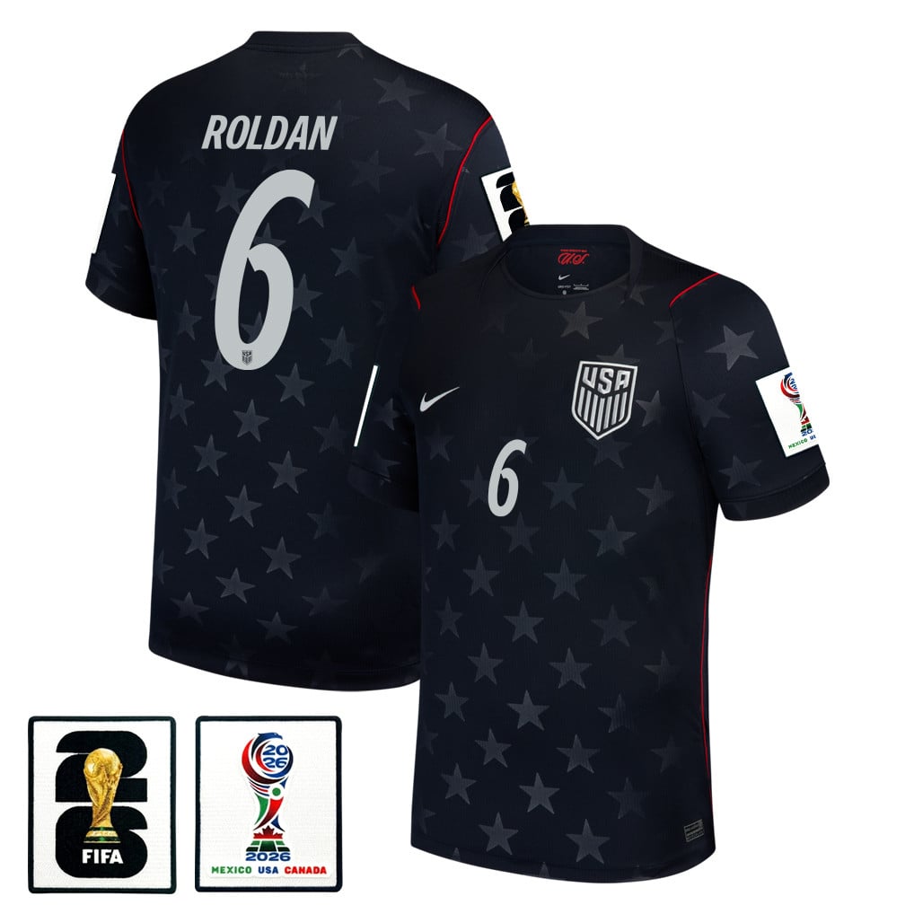 Cristian Roldan 6 USMNT 2026 Away Stadium Game Jersey - Blue Men