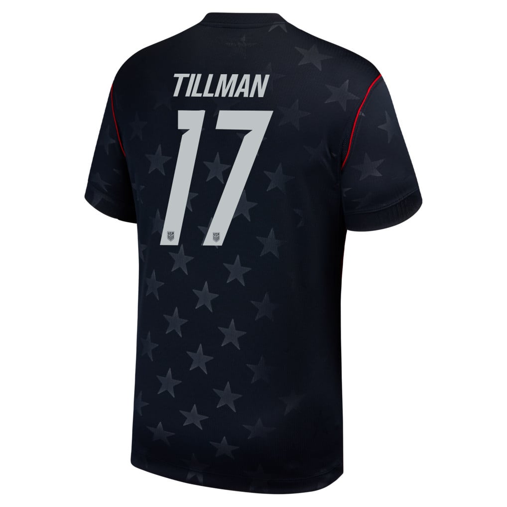 Malik Tillman 17 USMNT 2026 Away Stadium Game Jersey - Blue Men