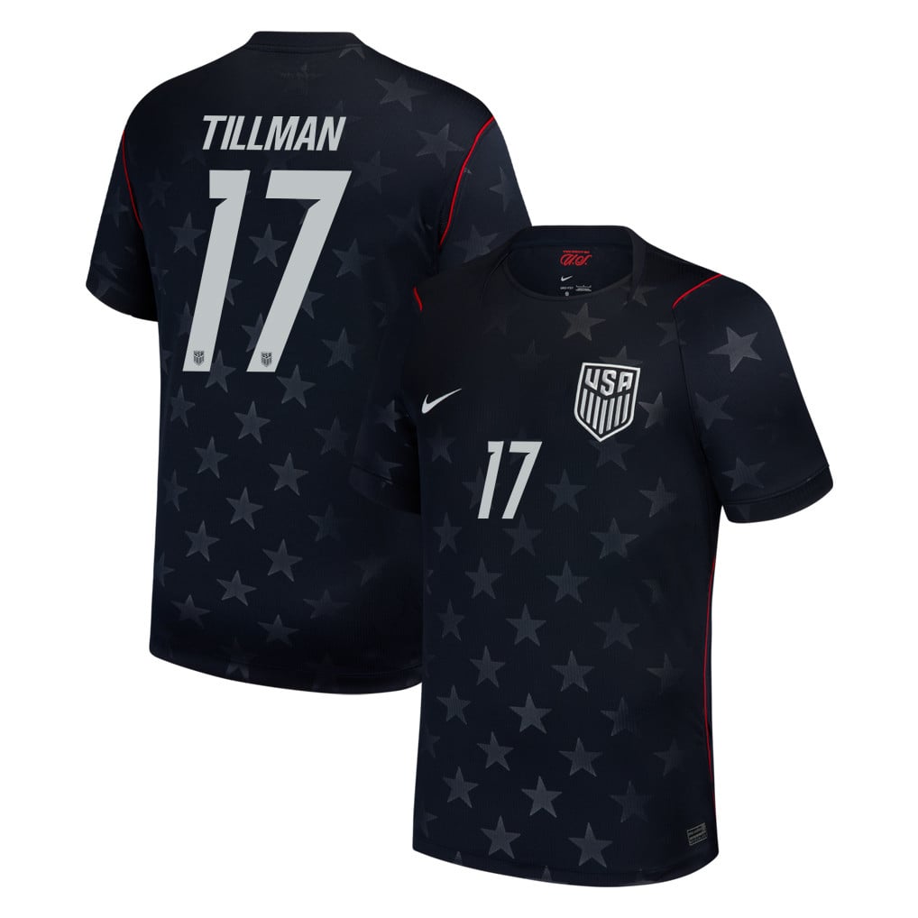 Malik Tillman 17 USMNT 2026 Away Stadium Game Jersey - Blue Men