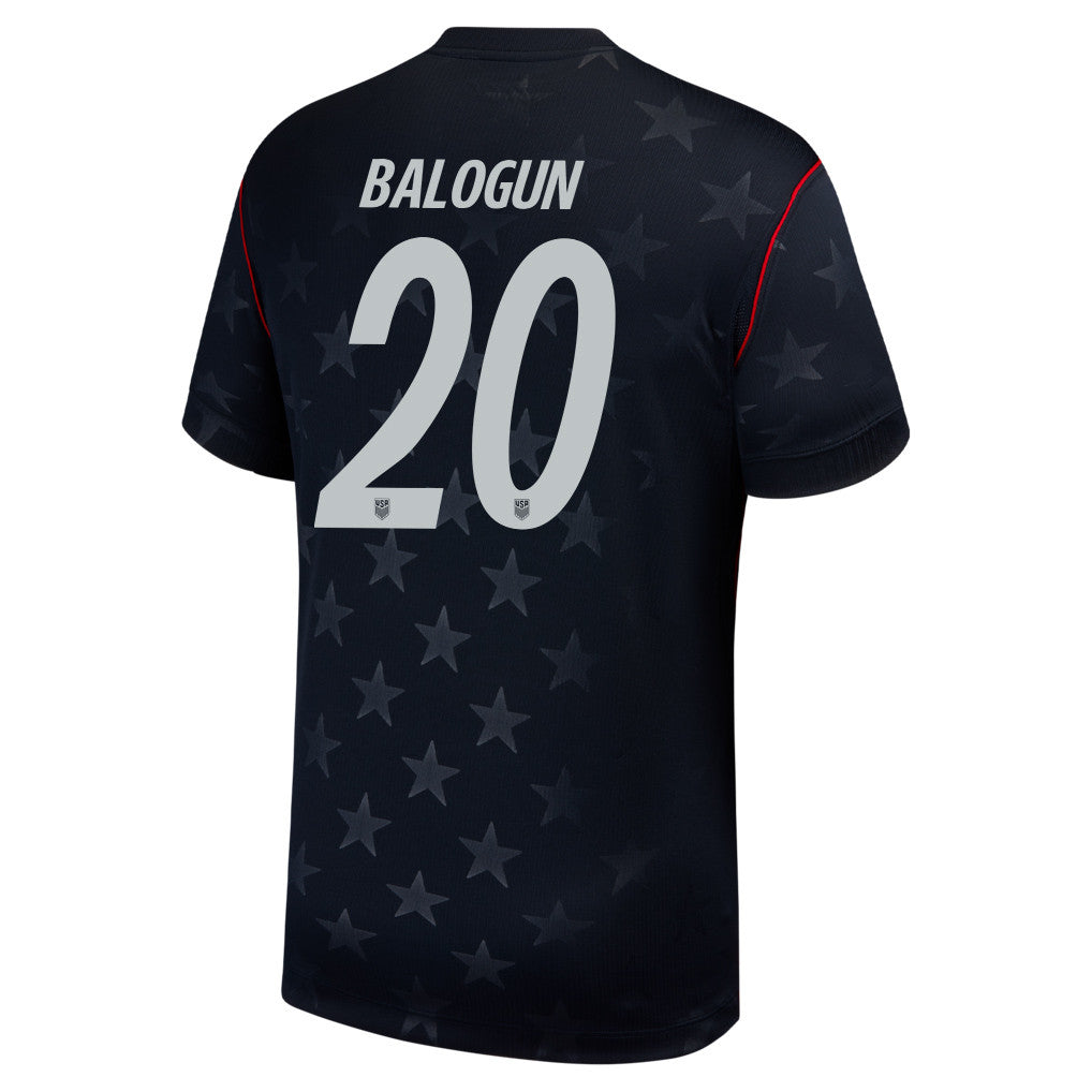 Folarin Balogun 20 USMNT 2026 Away Stadium Game Jersey - Blue Men