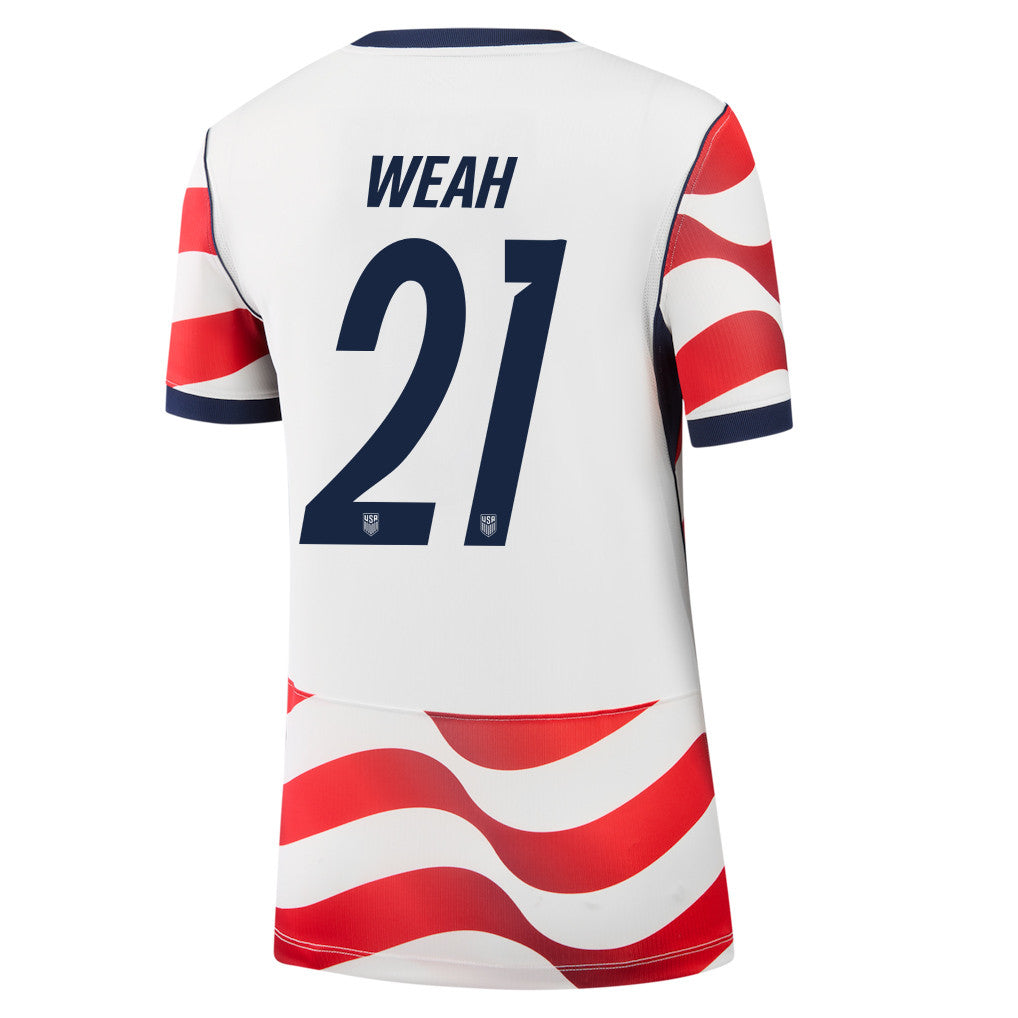 Timothy Weah 21 USMNT 2026 Women's Home Jersey - White