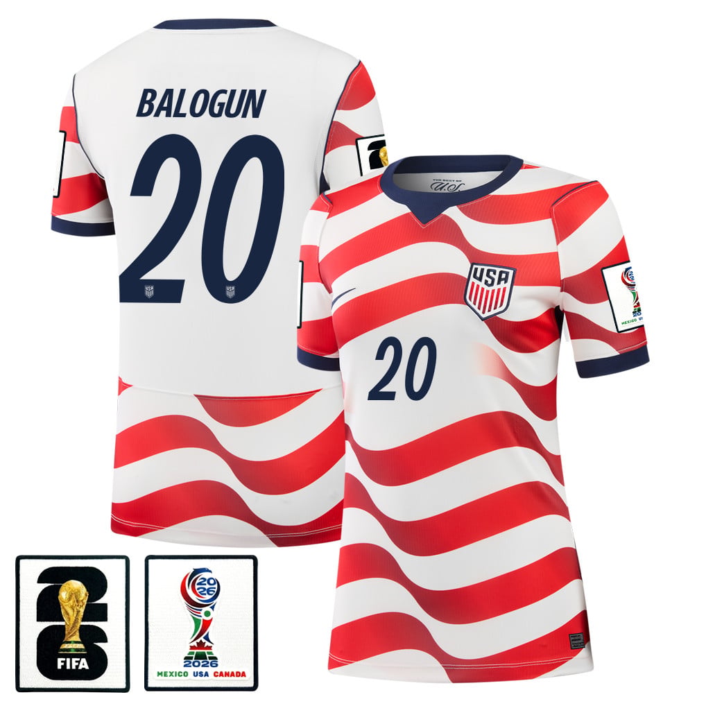 Folarin Balogun 20 USMNT 2026 Women's Home Jersey - White