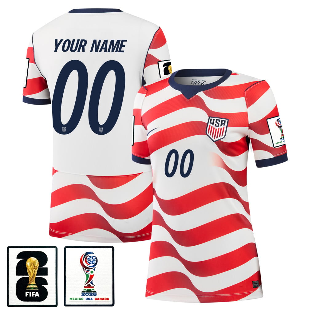 USMNT 2026 Women's Home Jersey - Personalized - White