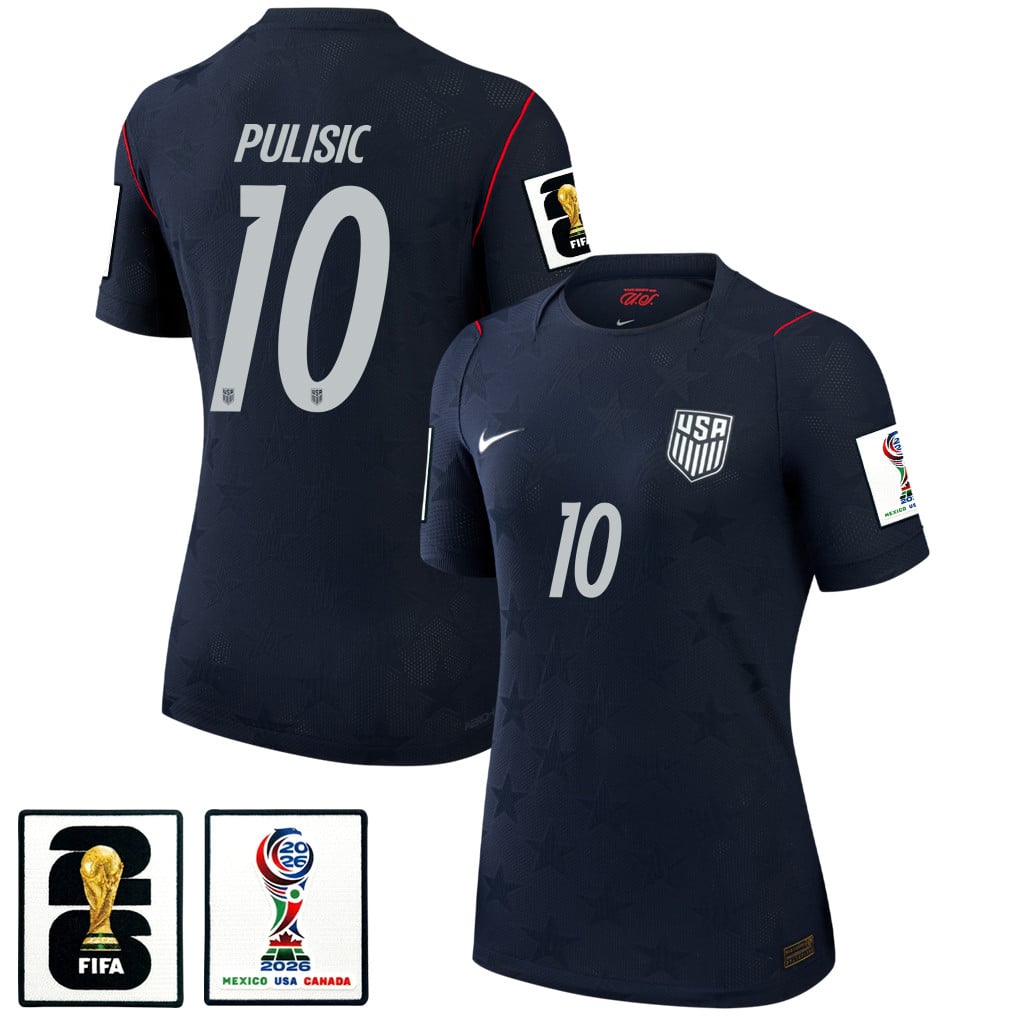 Christian Pulisic 10 USMNT 2026 Women's Away Match Jersey - Black