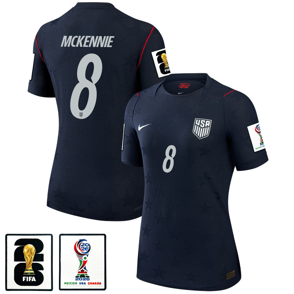 Weston McKennie 8 USMNT 2026 Women's Away Match Jersey - Black