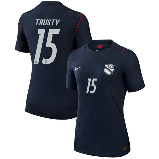 Auston Trusty 15 USMNT 2026 Women's Away Match Jersey - Black