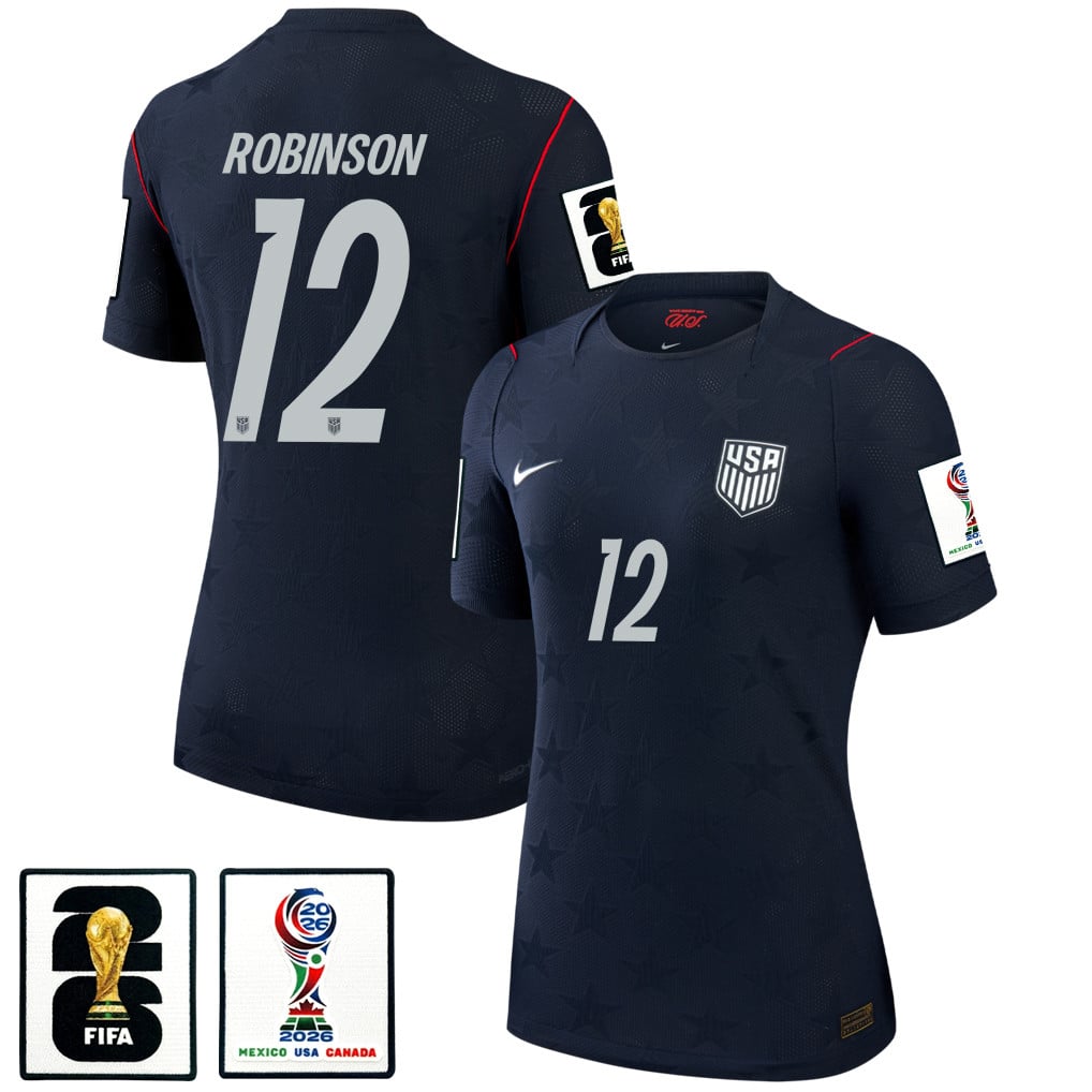 Miles Robinson 12 USMNT 2026 Women's Away Match Jersey - Black