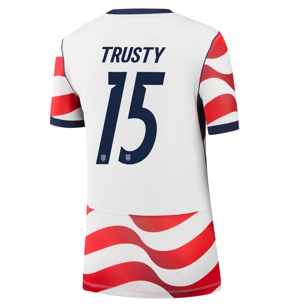 Auston Trusty 15 USMNT 2026 Women's Home Jersey - White