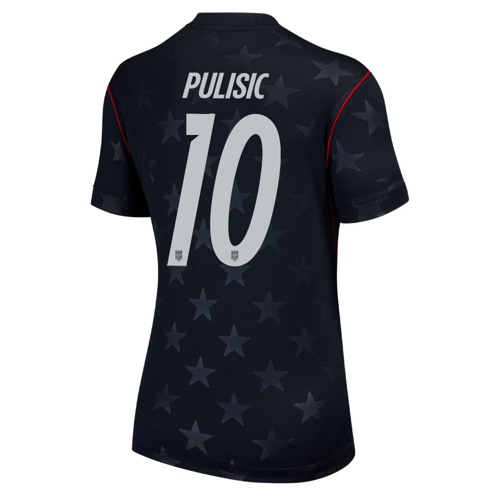 Christian Pulisic 10 USMNT 2026 Women's Away Stadium Game Jersey - Black