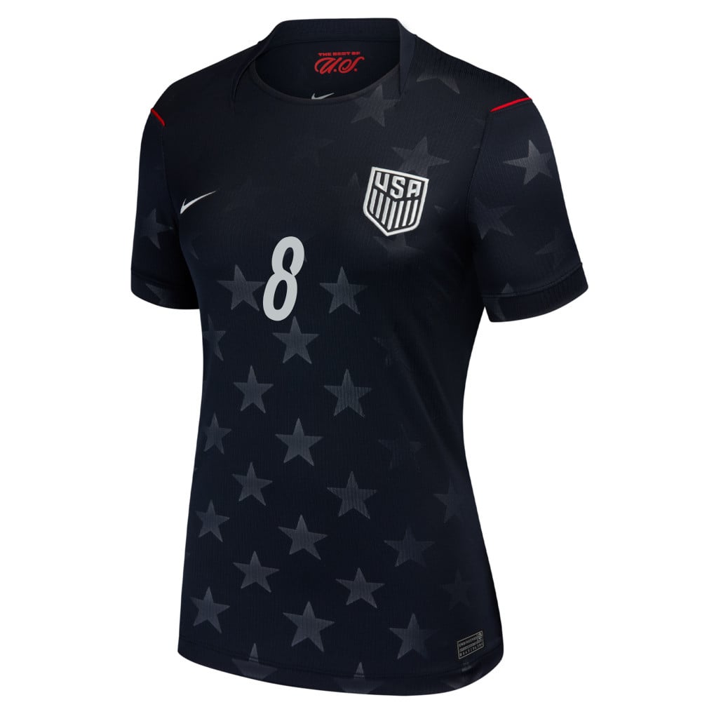 Weston McKennie 8 USMNT 2026 Women's Away Stadium Game Jersey - Black