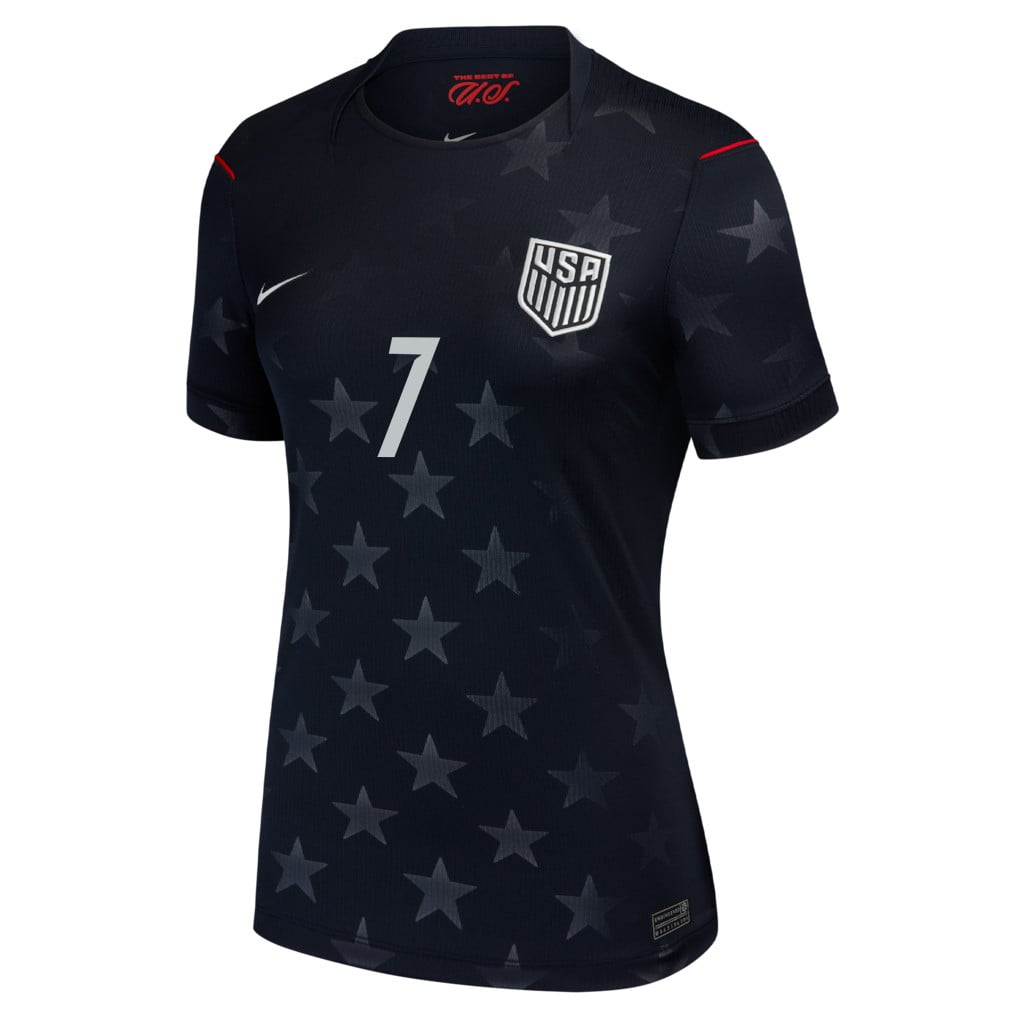 Giovanni Reyna 7 USMNT 2026 Women's Away Stadium Game Jersey - Black