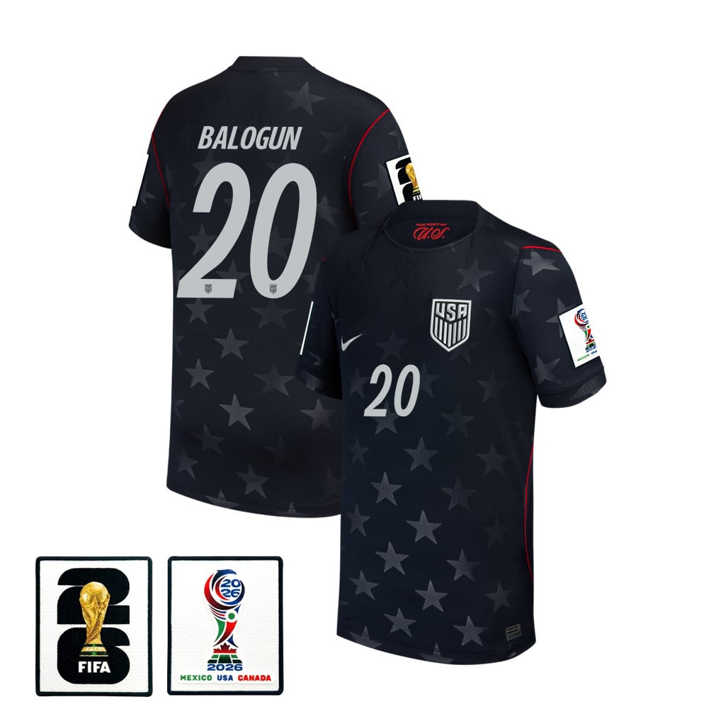 Folarin Balogun 20 USMNT Youth 2026 Away Stadium Jersey - Blue