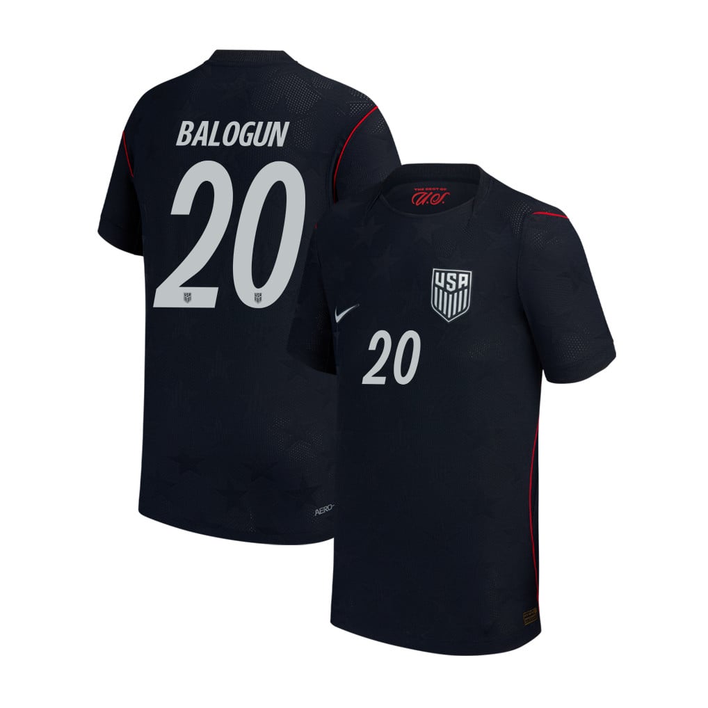 Folarin Balogun 20 USMNT Youth 2026 Away Match Jersey - Blue