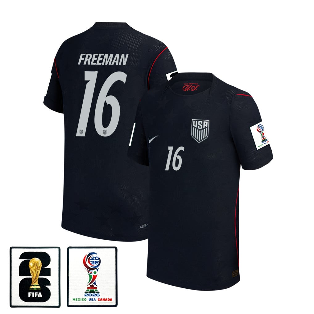 Alex Freeman 16 USMNT Youth 2026 Away Match Jersey - Blue