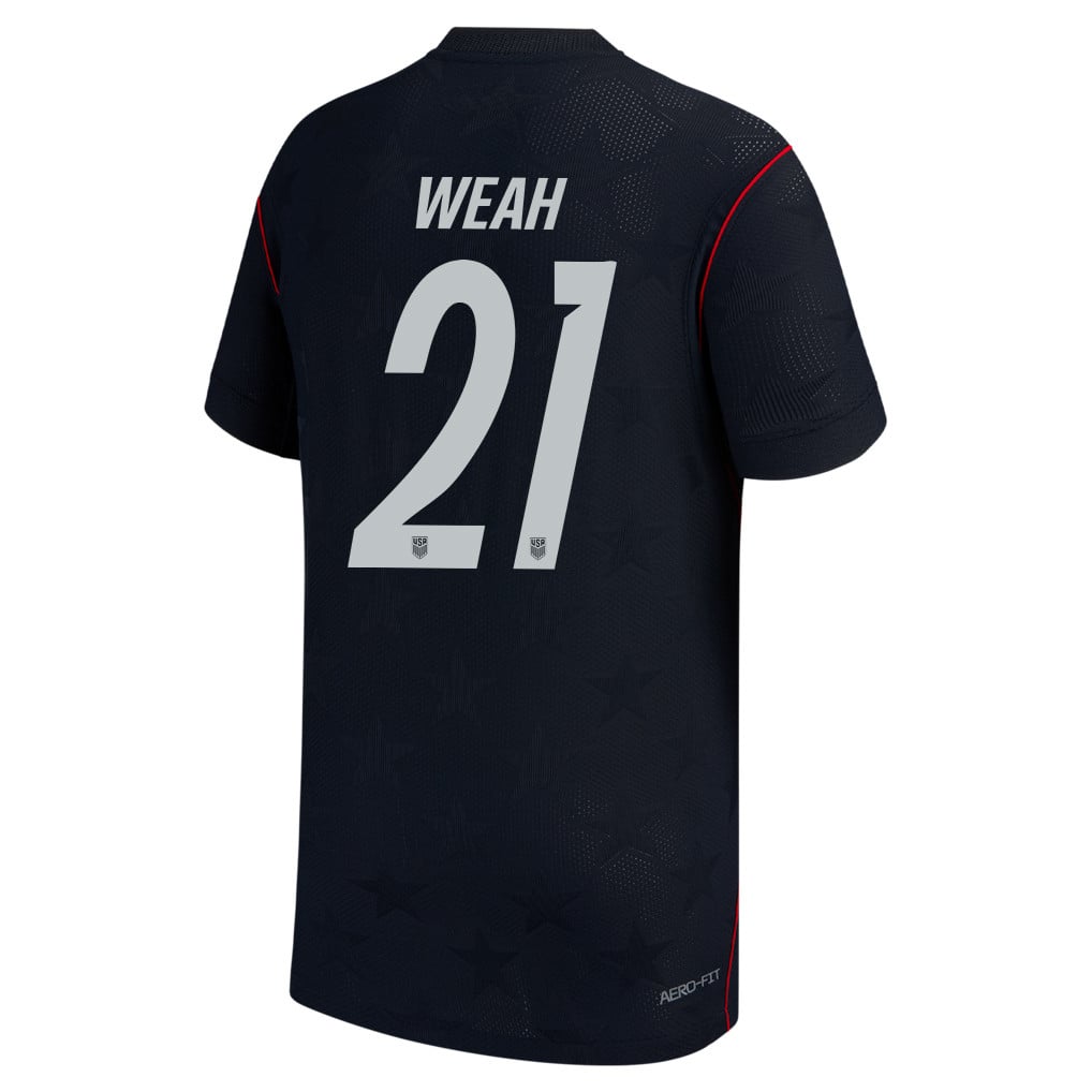 Timothy Weah 21 USMNT Youth 2026 Away Match Jersey - Blue
