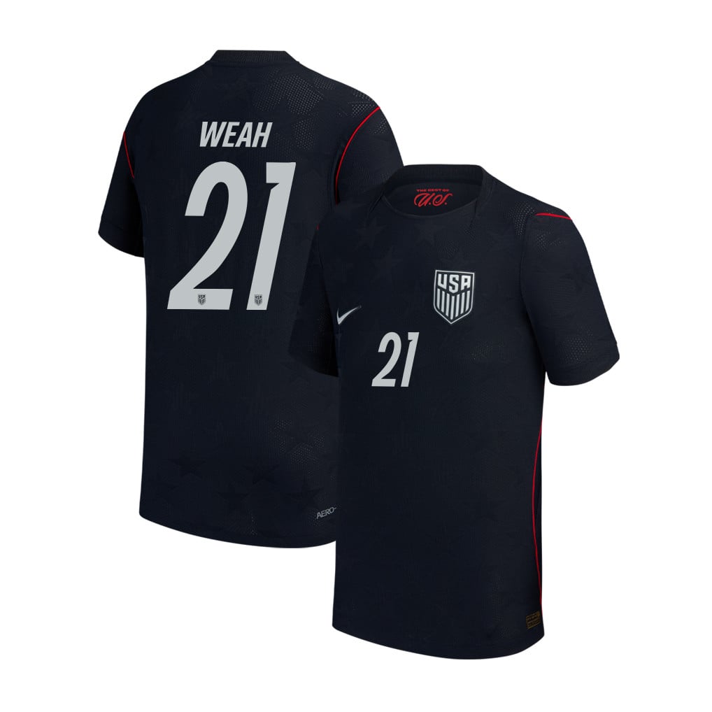 Timothy Weah 21 USMNT Youth 2026 Away Match Jersey - Blue
