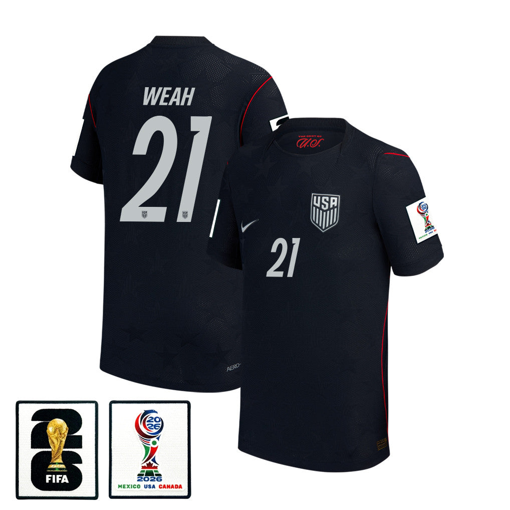 Timothy Weah 21 USMNT Youth 2026 Away Match Jersey - Blue