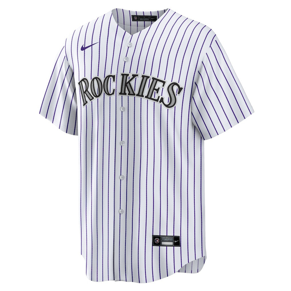Tyler Freeman 2 Colorado Rockies Home Men Jersey - White