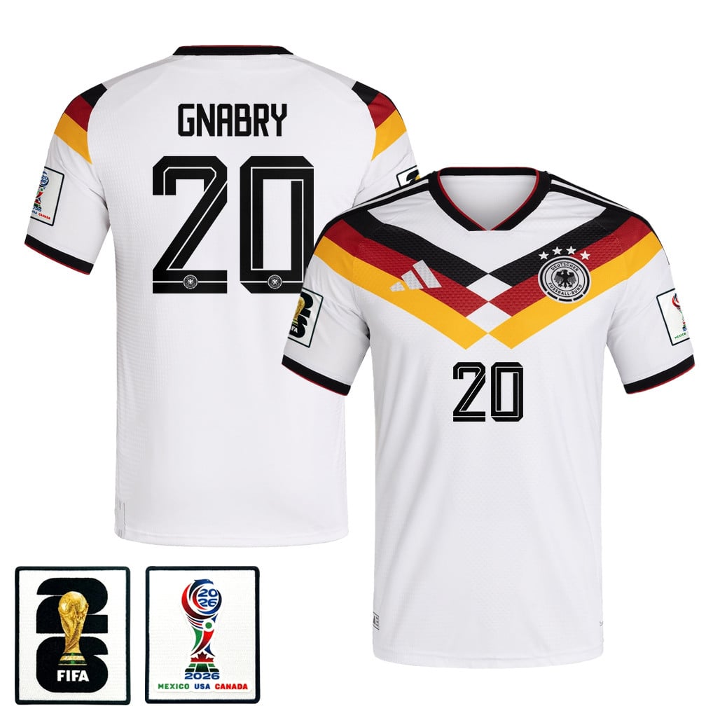 Serge Gnabry 20 Germany National Team 2026 x World Cup Patch Home Jersey - White, Men
