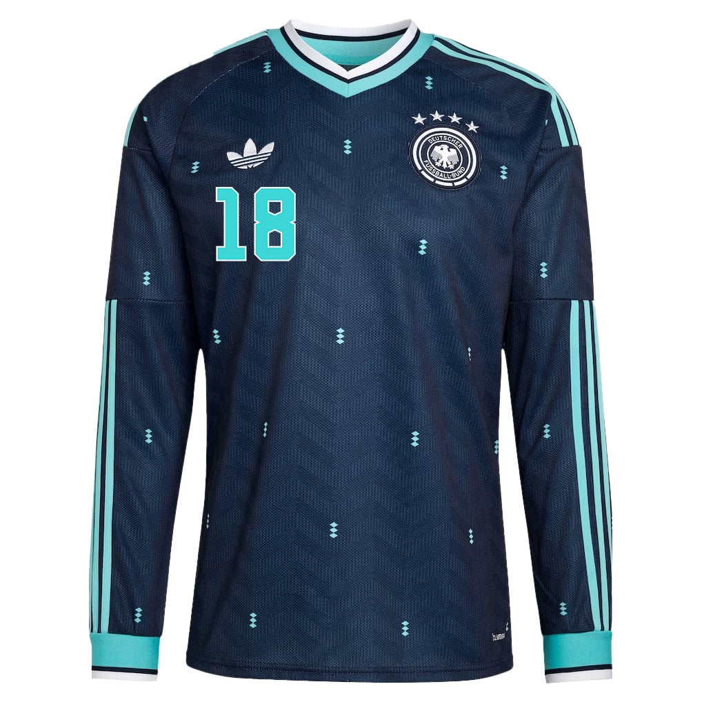 Nathaniel Brown 18 Germany National Team 2026 Away Long Sleeve Jersey - Navy