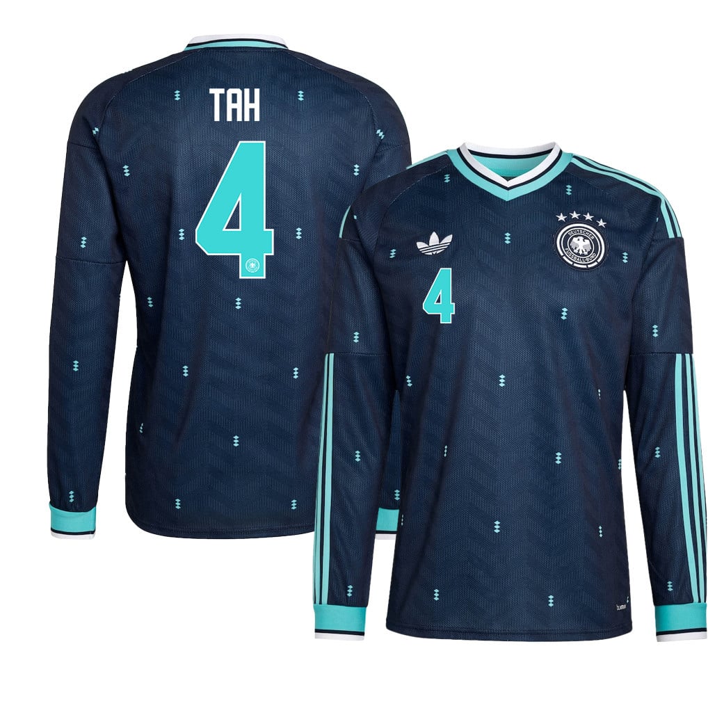 Jonathan Tah 4 Germany National Team 2026 Away Long Sleeve Jersey - Navy