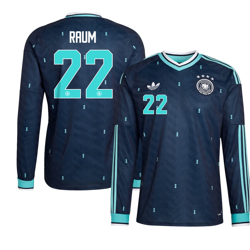 David Raum 22 Germany National Team 2026 Away Long Sleeve Jersey - Navy