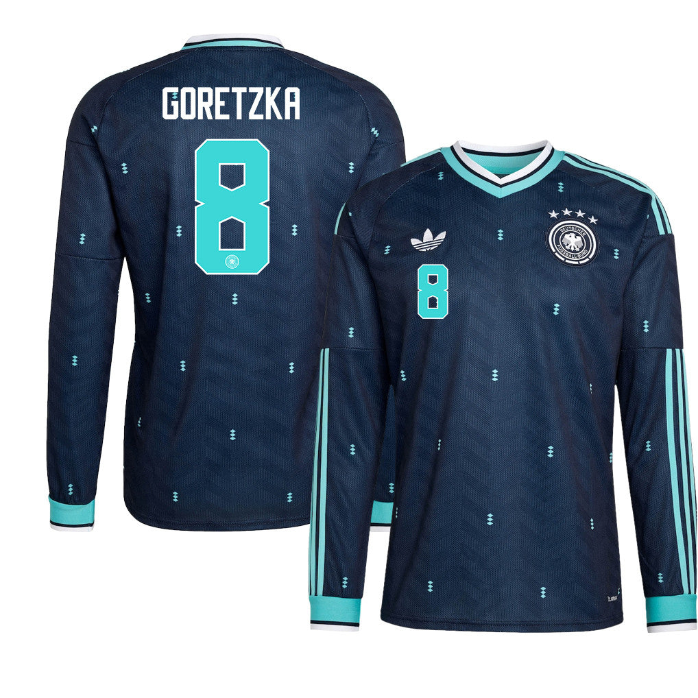 Leon Goretzka 8 Germany National Team 2026 Away Long Sleeve Jersey - Navy