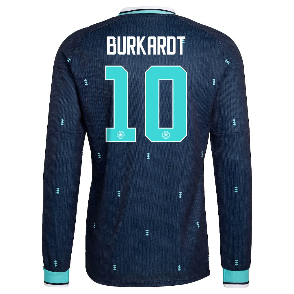 Jonathan Burkardt 10 Germany National Team 2026 Away Long Sleeve Jersey - Navy