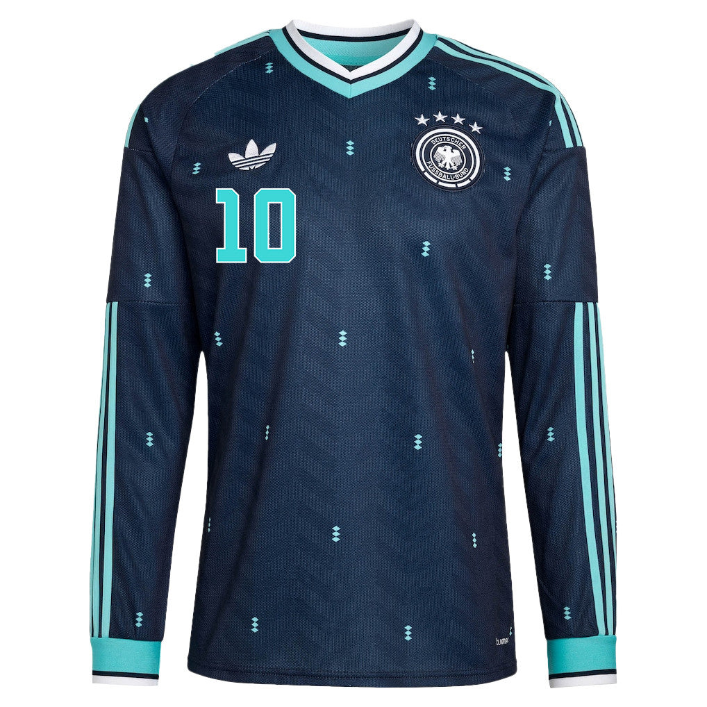 Jonathan Burkardt 10 Germany National Team 2026 Away Long Sleeve Jersey - Navy