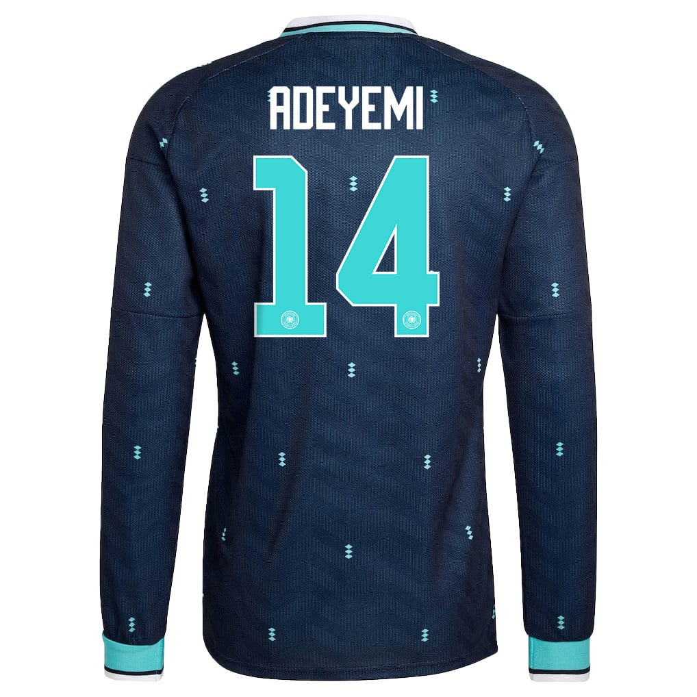 Karim Adeyemi 14 Germany National Team 2026 Away Long Sleeve Jersey - Navy