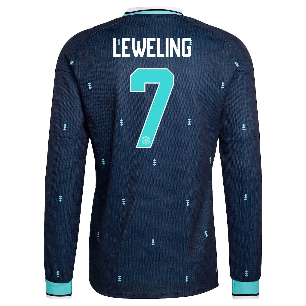 Jamie Leweling 7 Germany National Team 2026 Away Long Sleeve Jersey - Navy