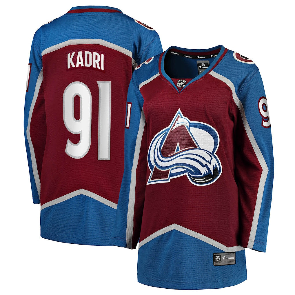Nazem Kadri 91 Colorado Avalanche Women's Home Breakaway Jersey - Burgundy