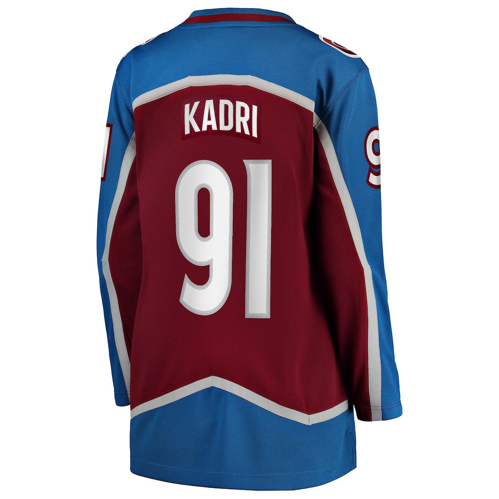 Nazem Kadri 91 Colorado Avalanche Women's Home Breakaway Jersey - Burgundy